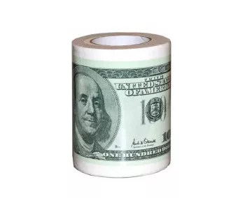 Toaletní papír s motivem amerických dolarů