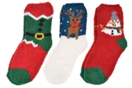 Vánoční termo ponožky Emi Ross XLF-H5507MC - 3 páry, velikost 35-38