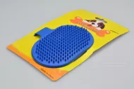 Silikonový kartáč na vyčesávání zvířecí srsti - Modrý (12,5cm)