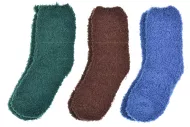 Dětské chlupaté ponožky KIDS - 3 páry, mix barev, velikost 27-30