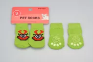 Ponožky pro psy s protiskluzovou podrážkou 2,5x6cm (S) - Zelené s obrázkem