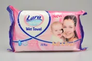 Vlhčené ubrousky LARA 72ks (12x18cm) - Růžové balení