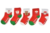 Dětské ponožky s prtiskluzovou podrážkou Aura.via SB1680 - 5 párů, velikost 15-16.5 (12-24m)