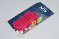 Gumový masírovací kartáč pro psy - Růžový (11,5cm)