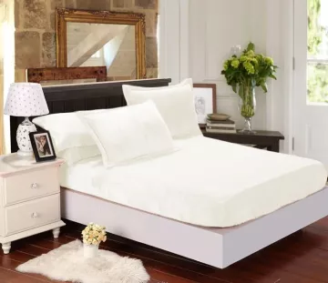 Mikroflanelové prostěradlo Elegance - bílé - BedStyle - 90 x 200 cm
