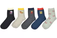 Pánské ponožky s jídlem Aura.via FZC5153 - 5 párů, velikost 43-46