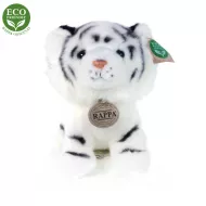 Plyšový tygr bílý sedící 18 cm ECO-FRIENDLY