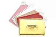 Kapesní mini zrcátko o velikosti platební karty 8,5x5,3 cm - růžové