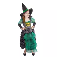 karnevalový kostým + klobouk čarodějnice zelená vel. M