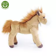Plyšový kůň stojící světle hnědý 28 cm ECO-FRIENDLY