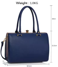 LS Fashion Elegantní kabelka LS00510 - tmavě modrá