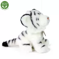 Plyšový tygr bílý sedící 18 cm ECO-FRIENDLY