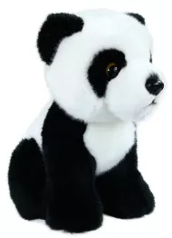 plyšová panda sedící, 18 cm