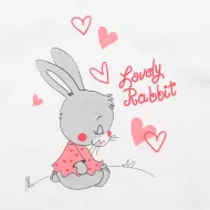 Dětské body s krátkým rukávem New Baby Lovely Rabbit růžové