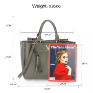 Anna Grace Luxusní kabelka AG00551 - šedá