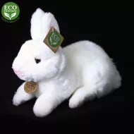 Plyšový ležící králík - bílý - 23 cm - Rappa