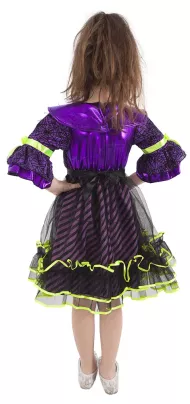 karnevalový kostým čarodějnice/halloween fialová vel. L