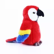 plyšový papoušek červený, 18 cm