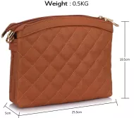 LS Fashion Elegantní kabelka LS00430 - hnědá