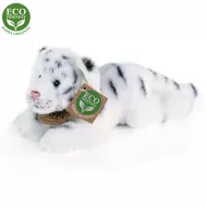 plyšový tygr bílý ležící, 17 cm