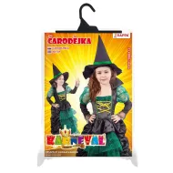 karnevalový kostým + klobouk čarodějnice zelená vel. M