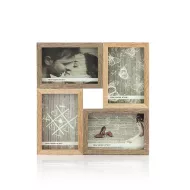 Dřevěný fotorámeček v retro stylu na 4 fotky