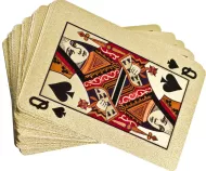 Pokerové zlaté hrací karty (54 karet)
