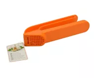 Plastový lis na česnek - Oranžový (17cm)