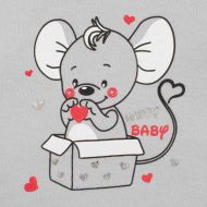 Kojenecká košilka New Baby Mouse šedá