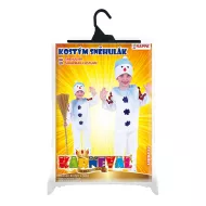 Dětský kostým sněhulák s čepicí a modrou šálou (M)