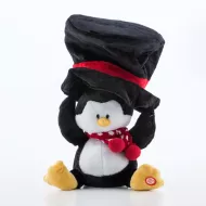 Vánoční plyšová hračka se světly a zvuky - tučňák
