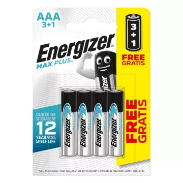 Mikrotužkové baterie MAX Plus - 4x AAA - 3+1 zdarma - Energizer