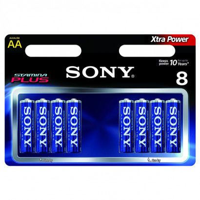 Sony Stamina Plus AM3-B8D, 1,5 V - 8x AA alkalická baterie Sony Stamina Plus AM3-B8D, 1,5 V - 8x AA alkalická baterie
