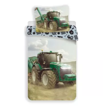 Povlečení - Traktor - zelený - 140 x 200 cm - 70 x 90 cm - Jerry Fabrics