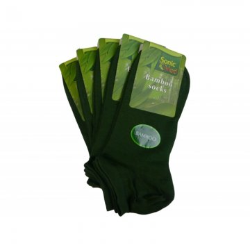 Kotníkové bambusové ponožky 359 - zelené - 5 párů - SonicMod
