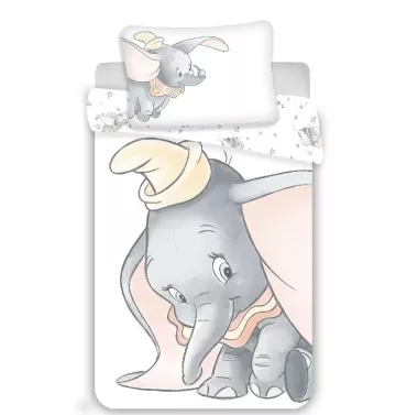 Povlečení do postýlky - Dumbo Grey baby - bavlna - 100 x 135 - 40 x 60 cm - Jerry Fabrics