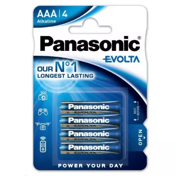 Alkalické mikrotužkové baterie Evolta AAA - 4 ks - Panasonic