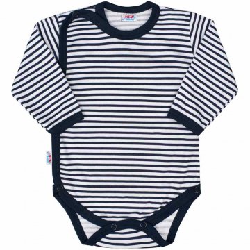 Kojenecké celorozepínací body New Baby Classic II s modrými pruhy Kojenecké celorozepínací body New Baby Classic II s modrými pruhy