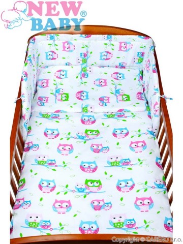 3-dílné ložní povlečení New Baby 100/135 cm bílé se sovou 3-dílné ložní povlečení New Baby 100/135 cm bílé se sovou