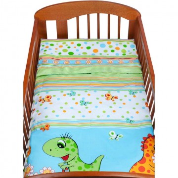 2-dílné ložní povlečení New Baby 100/135 cm zelené s dinem 2-dílné ložní povlečení New Baby 100/135 cm zelené s dinem