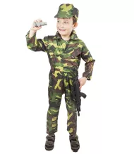 karnevalový kostým ARMY - voják, dětský, vel. M
