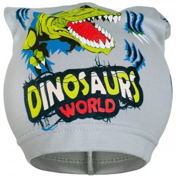 Jarní dětská čepička New Baby dino šedá Jarní dětská čepička New Baby dino šedá