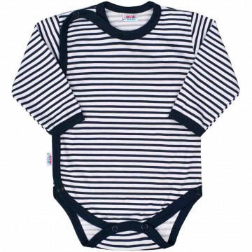 Kojenecké celorozepínací body New Baby Classic II s modrými pruhy Kojenecké celorozepínací body New Baby Classic II s modrými pruhy