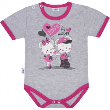 Dětské body s krátkým rukávem New Baby Love Mouse Dětské body s krátkým rukávem New Baby Love Mouse