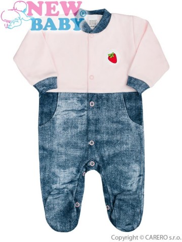 Kojenecký overal New Baby Dark Jeansbaby růžový Kojenecký overal New Baby Dark Jeansbaby růžový