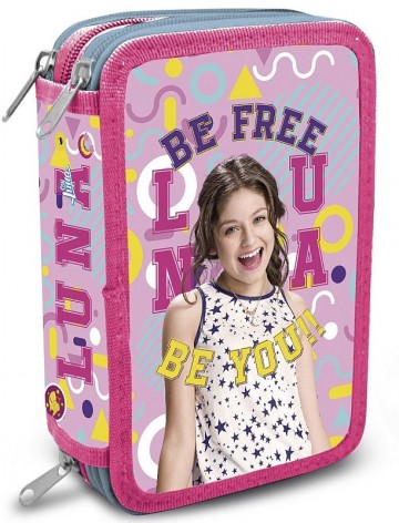 EUROSWAN Třípatrový plný penál Soy Luna Polyester, 20x13x6 cm EUROSWAN Třípatrový plný penál Soy Luna Polyester, 20x13x6 cm