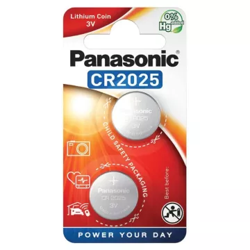 Lithiová knoflíková baterie - 2x CR2025 - Panasonic