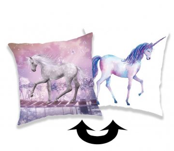 JERRY FABRICS Měnící povlak na polštářek s flitry Jednorožec 01 Polyester, 40/40 cm JERRY FABRICS Měnící povlak na polštářek s flitry Jednorožec 01 Polyester, 40/40 cm