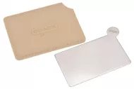 Kapesní mini zrcátko o velikosti platební karty 8,5x5,3 cm - béžové