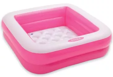 Nafukovací bazének pro děti - růžový, 85x85x23cm